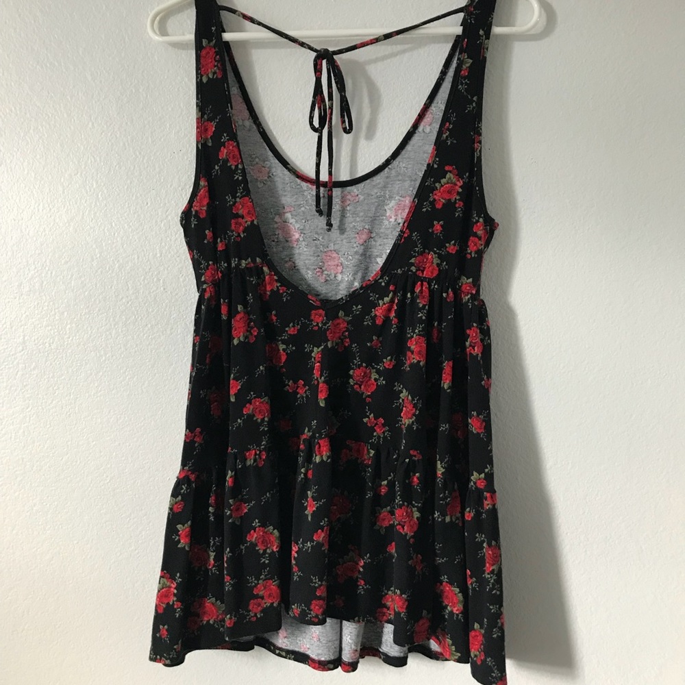 Tie Back Floral Dress